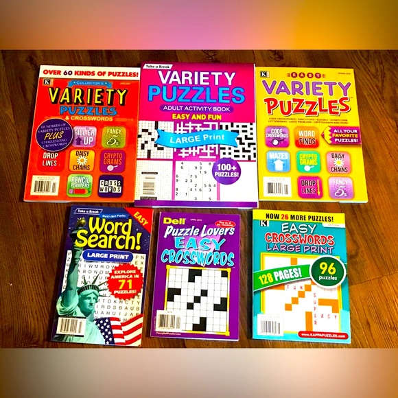 ⭐️😊 6 BRAND NEW PUZZLE  MAGAZINES  WORD DIND CROSSWORDS AND MORE  LARGE & Med - Picture 7 of 7